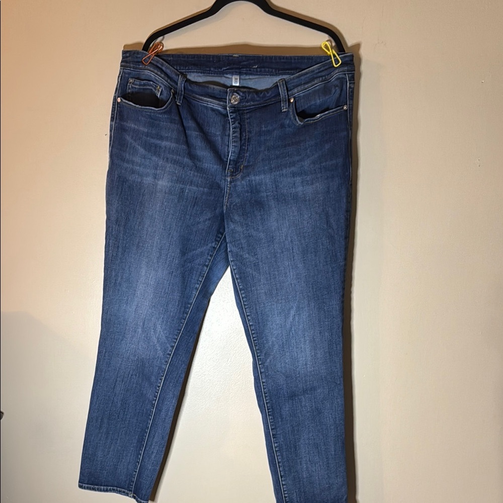 Seven7 Blue Ankle Cropped Jeans